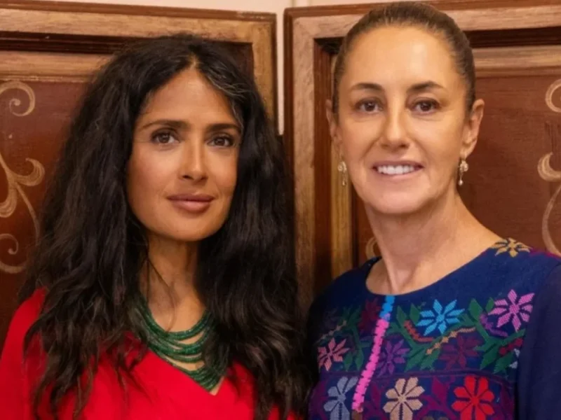 Claudia Sheinbaum y Salma Hayek analizan impulso al cine en México