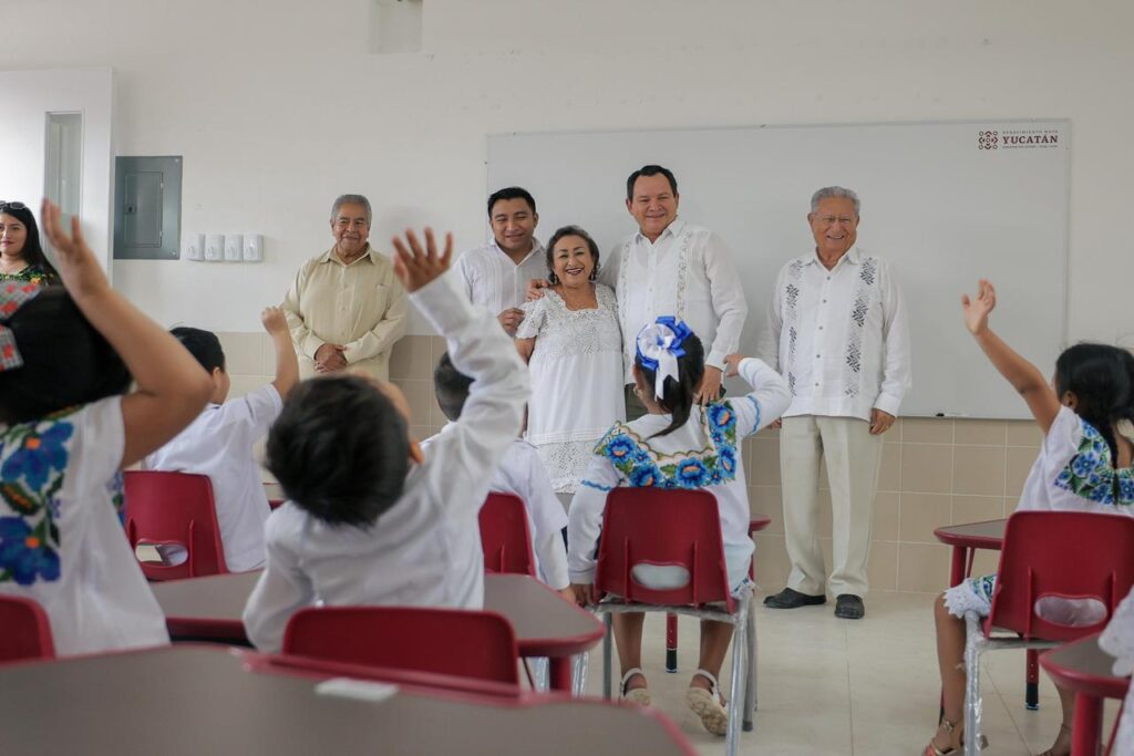 Gobierno de Yucatán inaugura aula didáctica en preescolar de Tinum