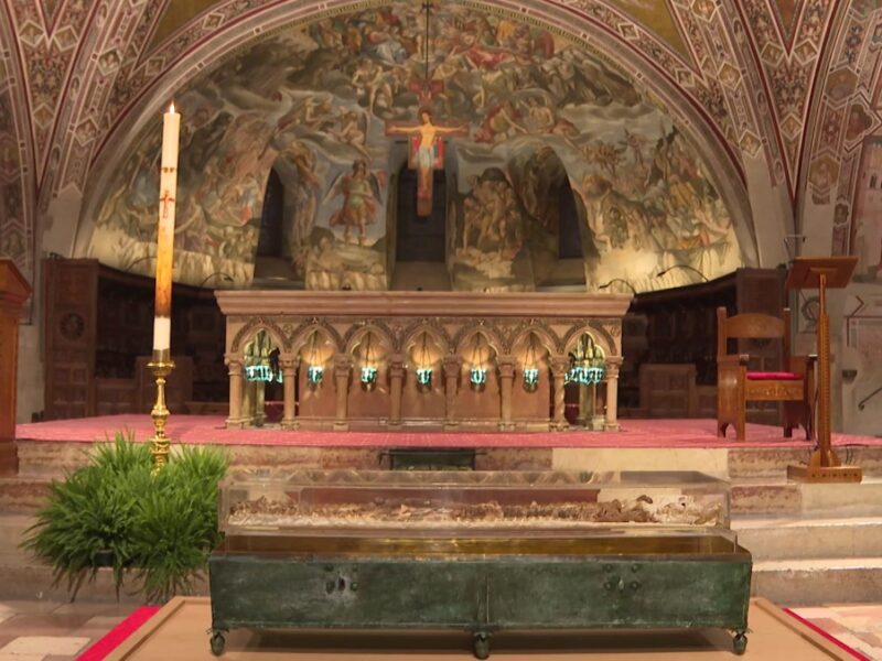 Exponen los restos de San Francisco de Asís al público por primera vez