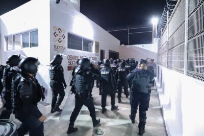Operativo preventivo en el penal de Ebtún moviliza a 494 elementos