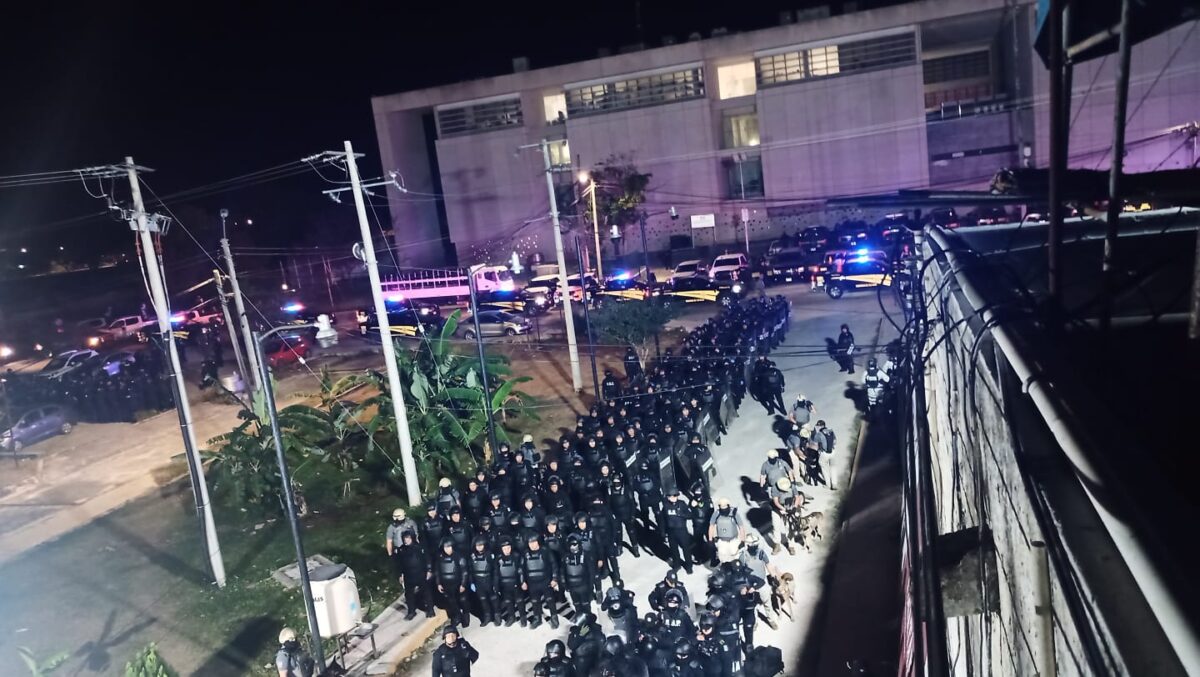 SSP y fuerzas federales realizan inspección en el Cereso de Mérida