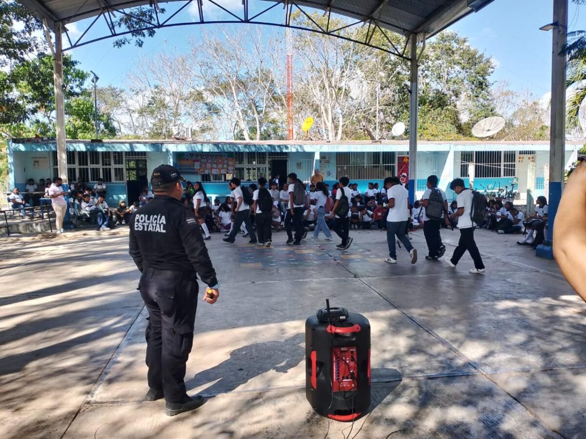 SSP refuerza prevención escolar con  "Vamos a Cuidarnos" en Chemax