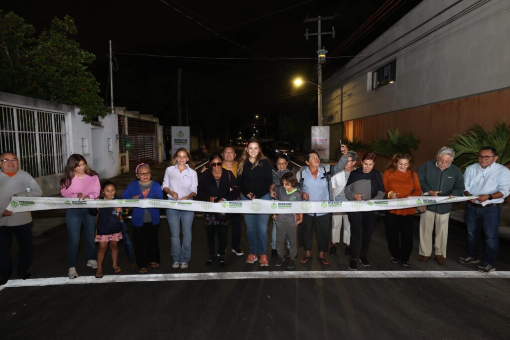 Más de 1,900 metros de pavimento transforman la colonia Maya de Mérida