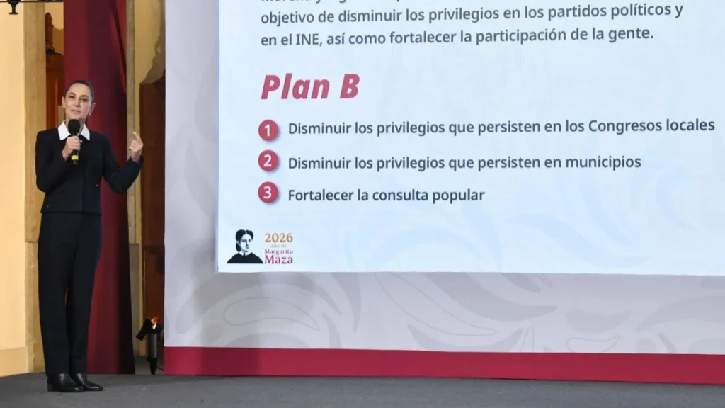 Sheinbaum critica rechazo a reforma electoral y anuncia que aplicará un Plan B
