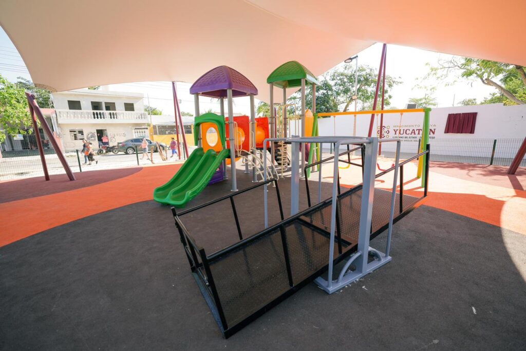 Transforman la colonia Amalia Solórzano: Así quedó su parque infantil