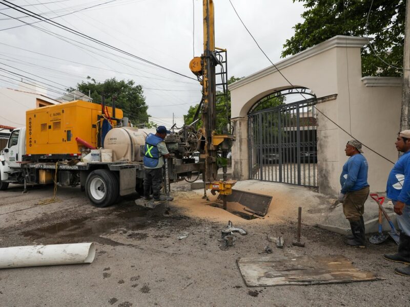 Mérida construye 120 pozos de absorción para reducir inundaciones